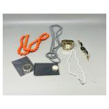 small lot of watches & necklaces