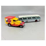 Canada Coach Lines bus & Coca-Cola truck