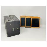 Antique Kodak camera & plates -