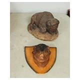 2- Bison ornaments