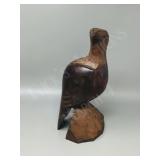 wood carved eagle  10" tall