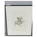 framed Jerry Daniels-2000 " Owls Nest" 17.5 x 22
