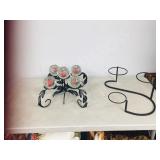 metal & glass candle holder - 5 candles