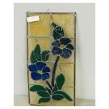 antique  stain glass window art -