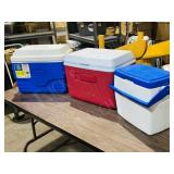 3 coolers -