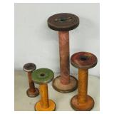 flat- assorted antique spindles