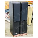 Pair of Sony 741 series speakers, damaged