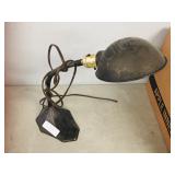 vintage metal gooseneck desk lamp -