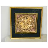framed beaded tapestry -