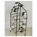 metal 24" tall wine rack-