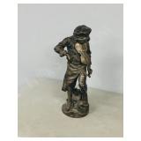 18" talll bronze violinist - no signiture