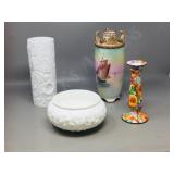 porcelain vases+ candlestick-Kaiser, Crown Ducal