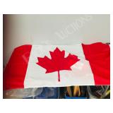 4 assorted size flags Canada