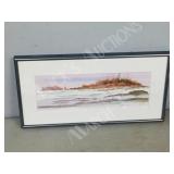 framed watercolor-Jack Prasad  8" x 16"