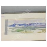 unframed watercolor, Fay Ash   9.5" x 21"