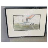 framed watercolor- Keith Ferguson  12 x 15"