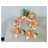 Fitz & Floyd - salt & peppers & candle holder