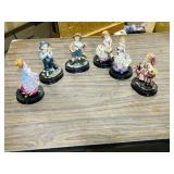 6 Resing figures - all approx. 7 " tall