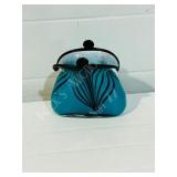 art glass change purse design vase