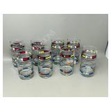 8 vintage hiball glasses