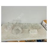 assorted crystal - pinwheel jug, decanter....