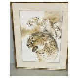 framed print of a Cheetah - 23" x 29"