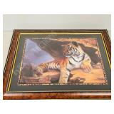 framed print of a Tiger - 27" x 33"