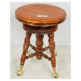 vintage Piano stool w/ ball & claw feet