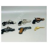 6 mini toy pistols