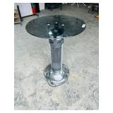 electric heater / table  w/ 24" glass top