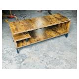 Wood & metal base tv stand