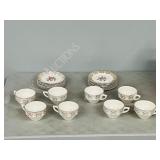 24pcs Georgian china, USA  - 22K gold trim