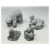 4- Wolf collectable sculptures