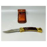 Sears Craftsman brass & wood lock blade knife