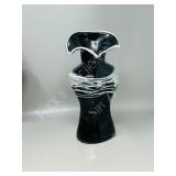 female form art glass vase - 10"