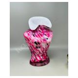 female form cut glass vase - 10"