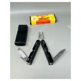 Multi tool in case & whet stone set