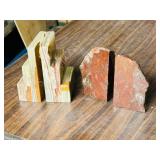 2 sets of stone book ends