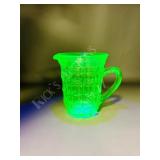 uranium glass pitcher - 5"