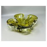 chalet art glass bowl - 8"