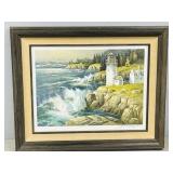 framed lithograph by Tom Nicholas '77 signed