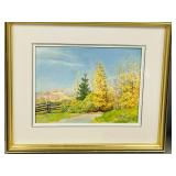 framed original painting on board by Ruth Revelle