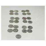 25 Canadian 1999 quarters