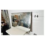 Vintage etched wall mirror - 42' L x 27'