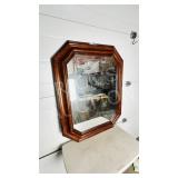 Ralph Lauren wall mirror with wide wood frame