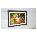 Artist in her English Garden Gilclee on canvas