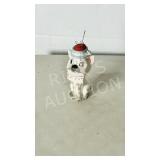 vintage ceramic dog pin cushion - 5 1/2' tall