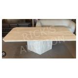 Italian travertine stone dining table