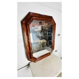 Ralph Lauren wall mirror with wide wood frame