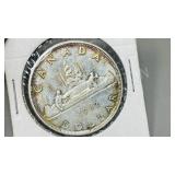 1962 Canadian silver dollar coin